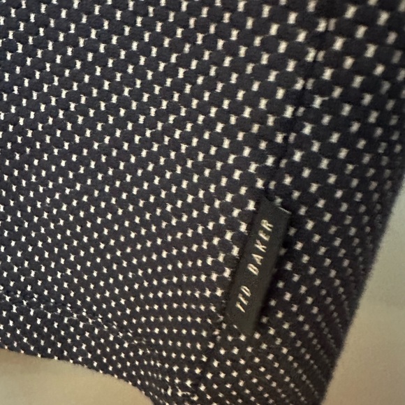 TED BAKER LONDON | Men’s Size 7 Navy Textured Polo Shirt - Picture 5 of 8